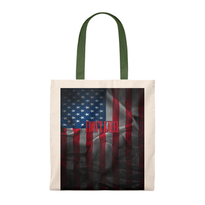 I Don't Kneel American Flag Budget Tote Bag - Let's Print Big
