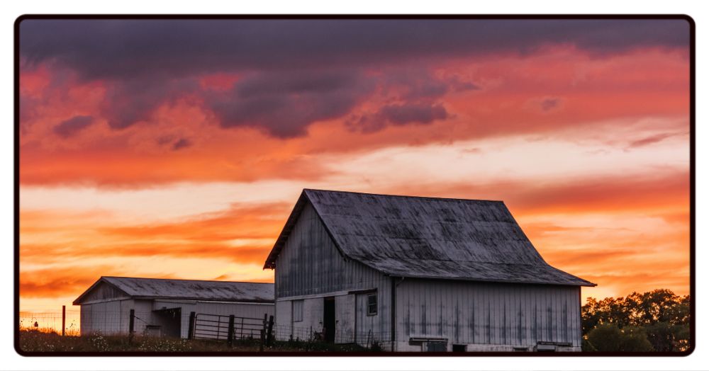 Barn Sunset Desk Mat