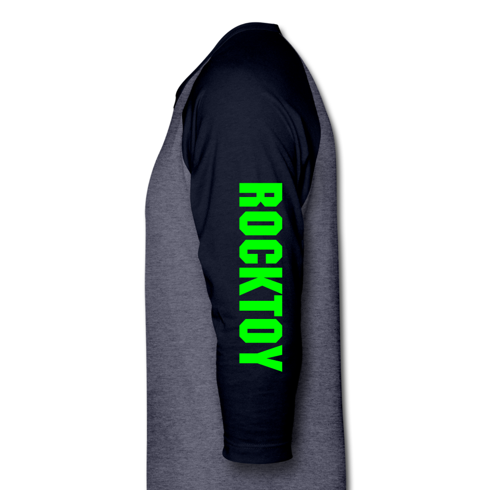 Baseball T-Shirt - heather blue/navy