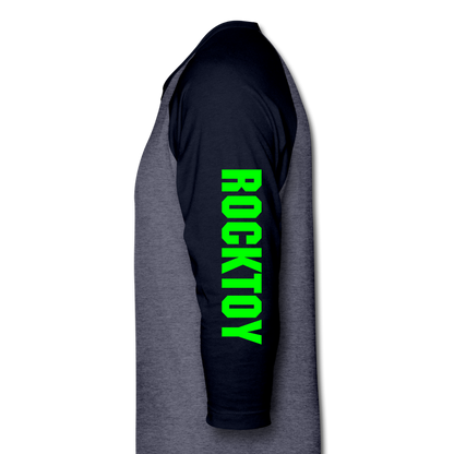 Baseball T-Shirt - heather blue/navy