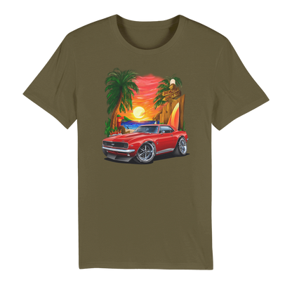 1967 Camaro SS Margaritaville Beach Car Art Organic Jersey Adult T-Shirt