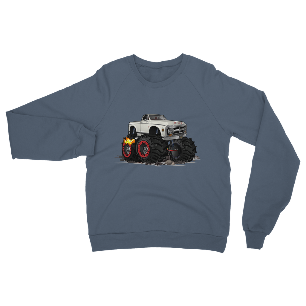 1972 GMC 4x4 Pickup Monster Truck with Rocks Car Art Classic Adult Sweatshirt