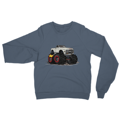 1972 GMC 4x4 Pickup Monster Truck with Rocks Car Art Classic Adult Sweatshirt