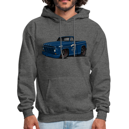 1967 Blue Ford F-100 Men's Hoodie - charcoal gray