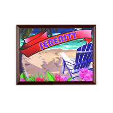 Serenity Beach Banner Design Sublimation Wall Plaque