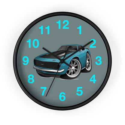 1st Generation Teal Camaro Wall clock