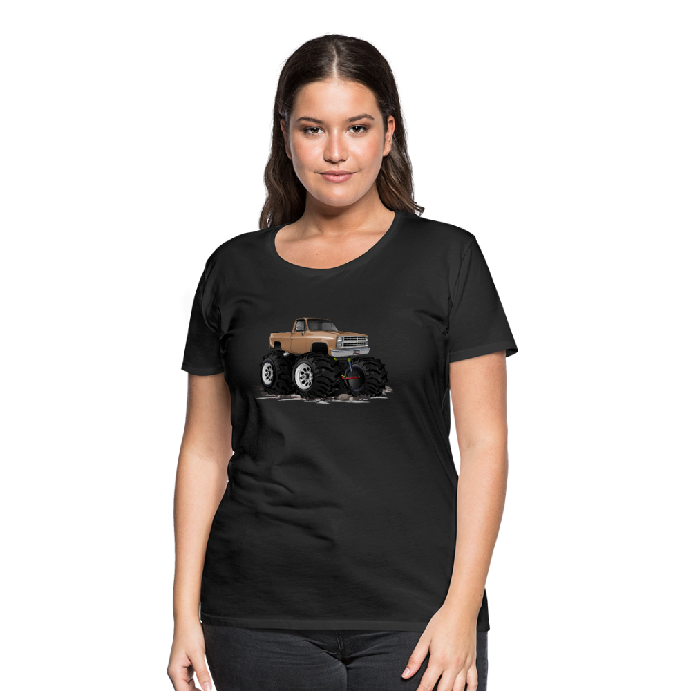 1986 Chevrolet 4x4 Pickup Truck Car Art Women’s Premium T-Shirt - black