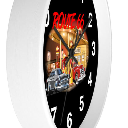 Numbered Route 66 Wall clock