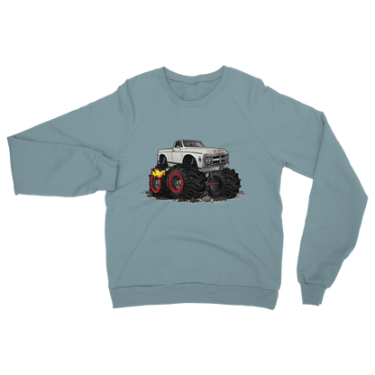 1972 GMC 4x4 Pickup Monster Truck with Rocks Car Art Classic Adult Sweatshirt