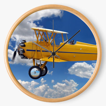 Stearman Biplane 10 inch wall clock