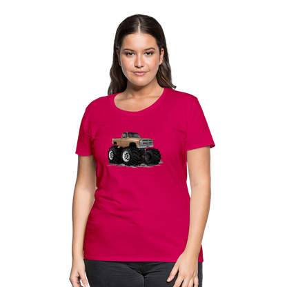 1986 Chevrolet 4x4 Pickup Truck Car Art Women’s Premium T-Shirt - dark pink