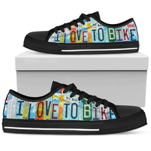 I Love To Bike Low Top Tennis
