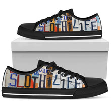 Sloth Life Low Top Mens Tennis Shoes Black