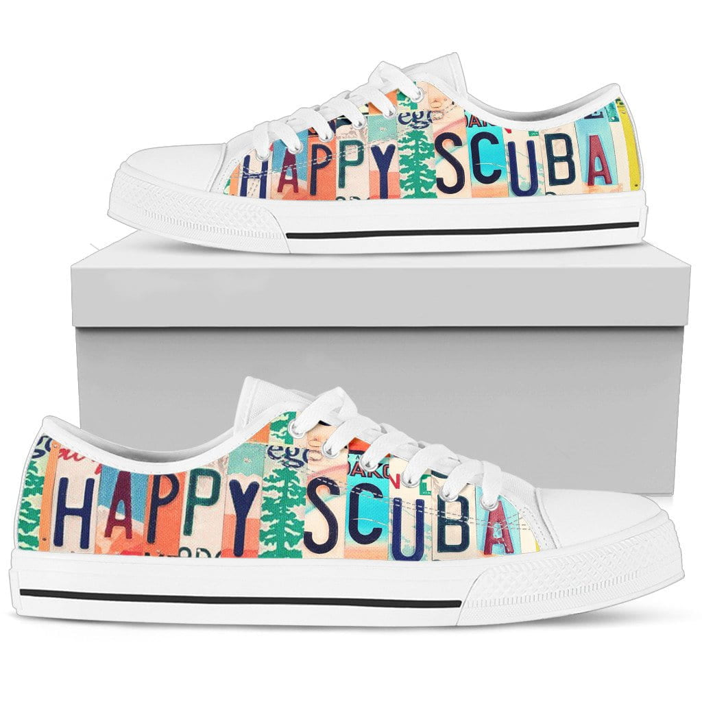 Happy Scuba Low Top Womens Tennis Shoes White