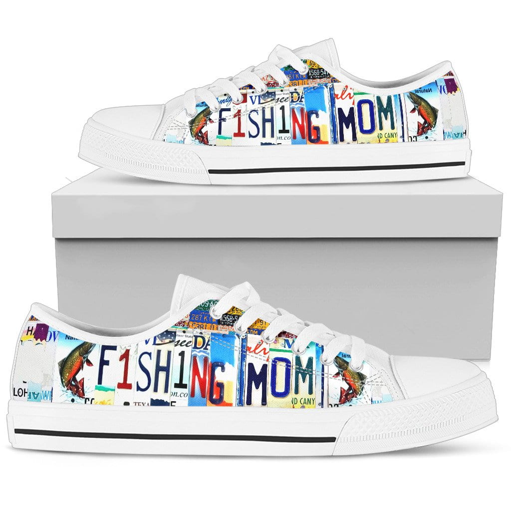 Fishing Mom Low Top Tennis Shoes