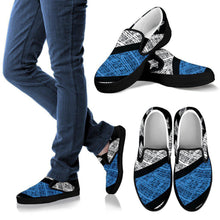 Blue Lives Matter Men's Slip Ons (Black) Shoes