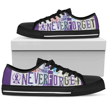 Never Forget Low Top Womens Tennis Shoes Black