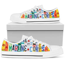 Marine Corp Low Top Mens Tennis Shoes White