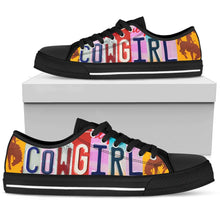 Cowgirl - Black Low Top Tennis Shoes