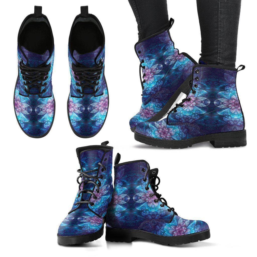 Fractal Flower Women's Leather Boots