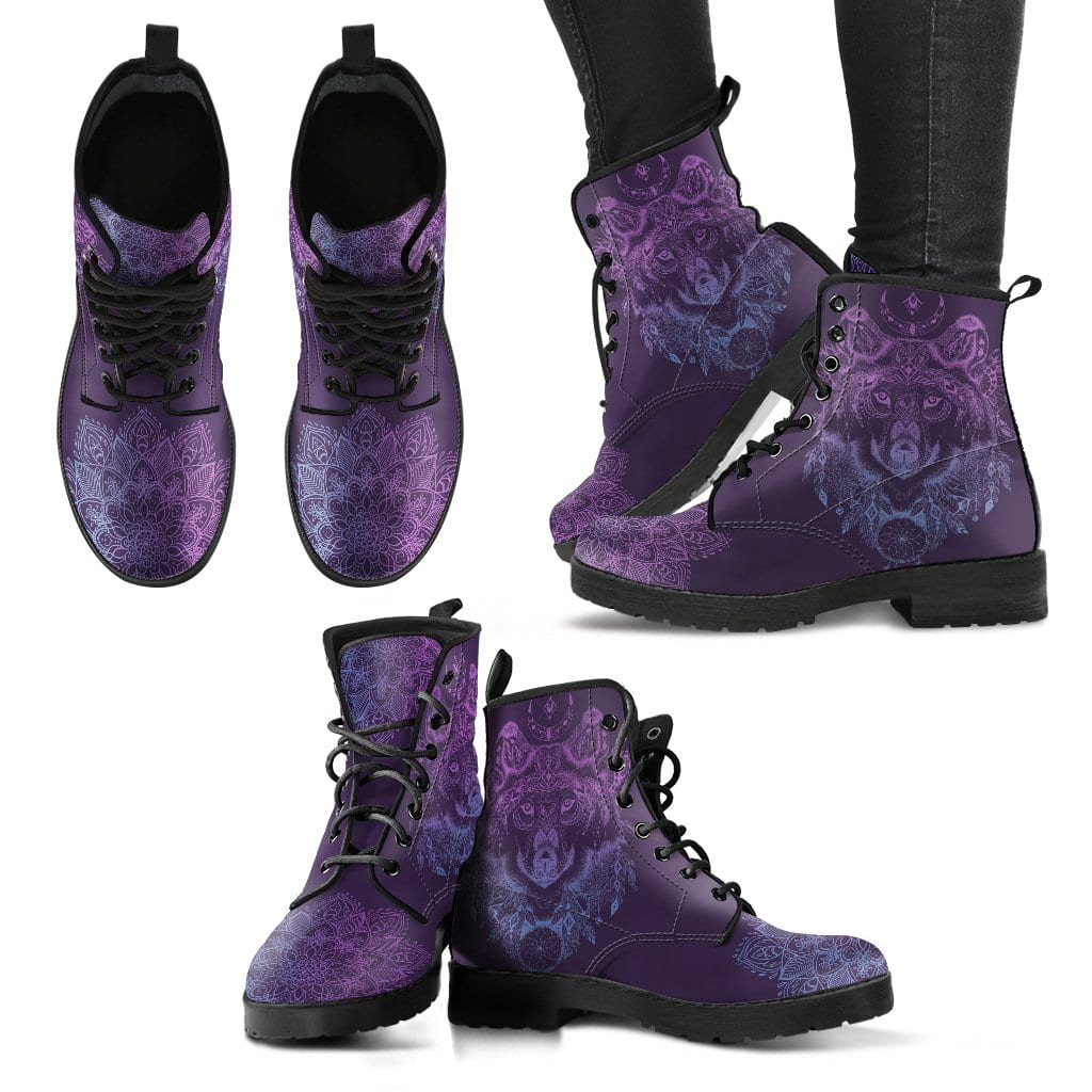Purple Wolf Handcrafted Boots
