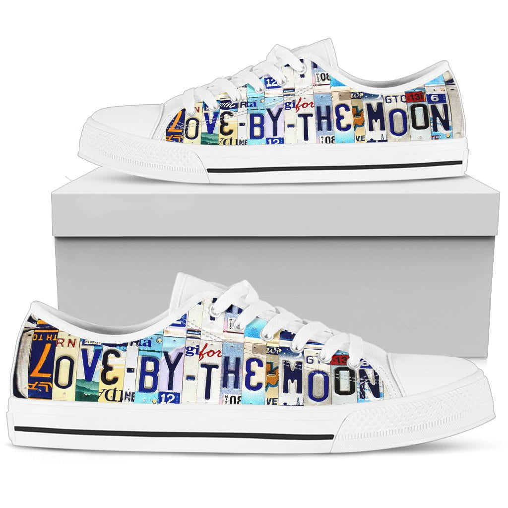 Love By The Moon Low Top Womens Tennis Shoes White