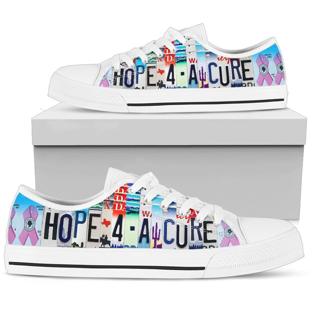 Hope For A Cure Low Top Womens Tennis Shoes