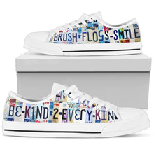 Be Kind To Every Kind Low Top Womens Tennis Shoes White