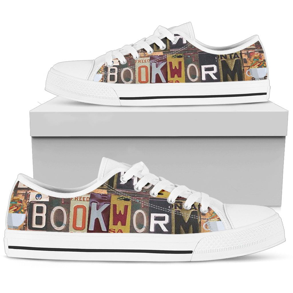 Bookworm Low Top Mens Tennis Shoes White