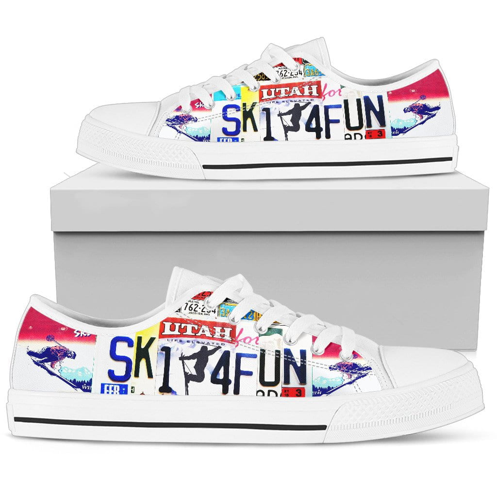 Ski 4 Fun Low Top Mens Tennis Shoes White