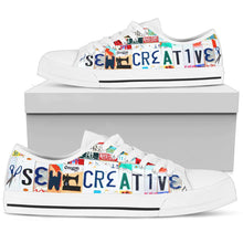 Sew Creative Low Top Womens Tennis Shoes White