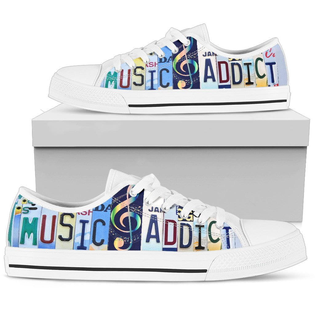 Music Addict Low Top Womens Tennis Shoes
