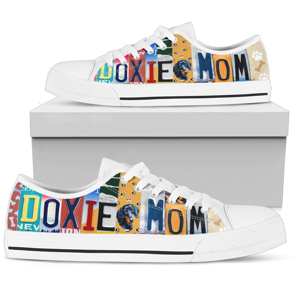 Doxie Mom Low Top Womens Tennis Shoes