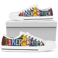 Biker chick low top Womens Tennis Shoes White