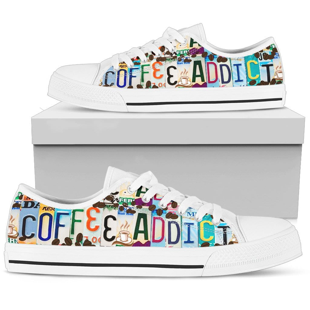 Coffee Addict Low Top Womens Tennis Shoes