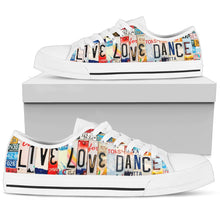 Live Love Dance Low Top Womens Tennis Shoes White