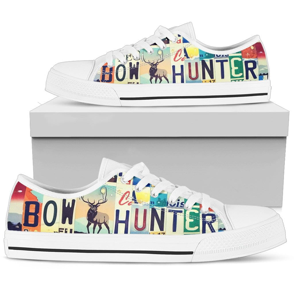 Bow Hunter Low Top Mens Tennis Shoes White