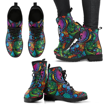 Mosaic Flower Handcrafted Boots