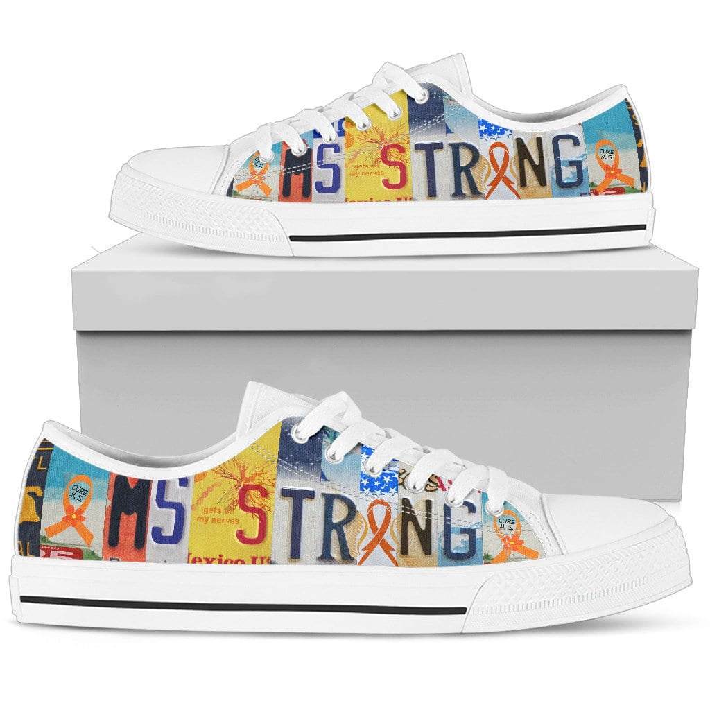 MS Strong Low Top Mens Tennis Shoes White