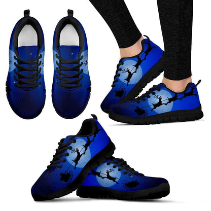 Black Christmas Night Women's Sneakers