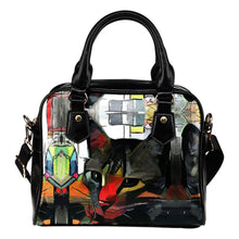 Art Cat Shoulder Handbag