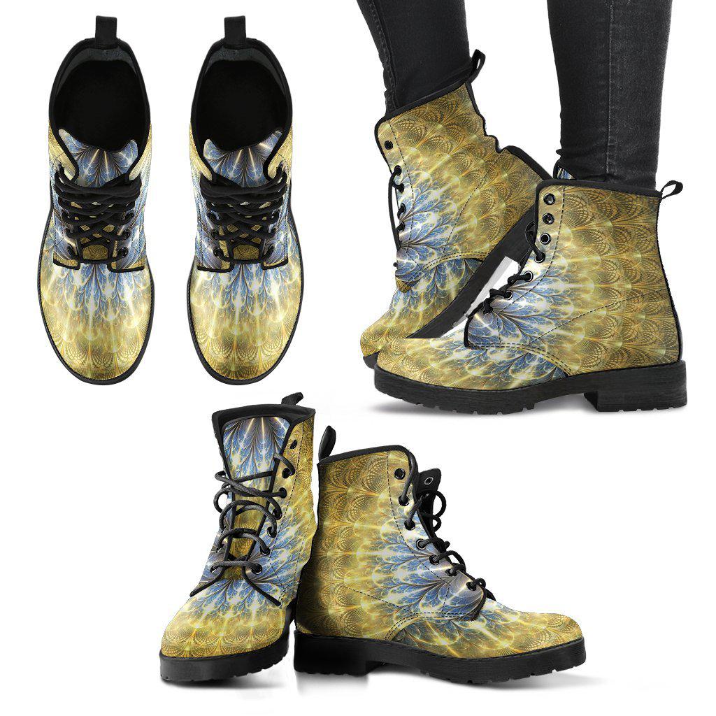 Fractal Flower Women's Leather Boots