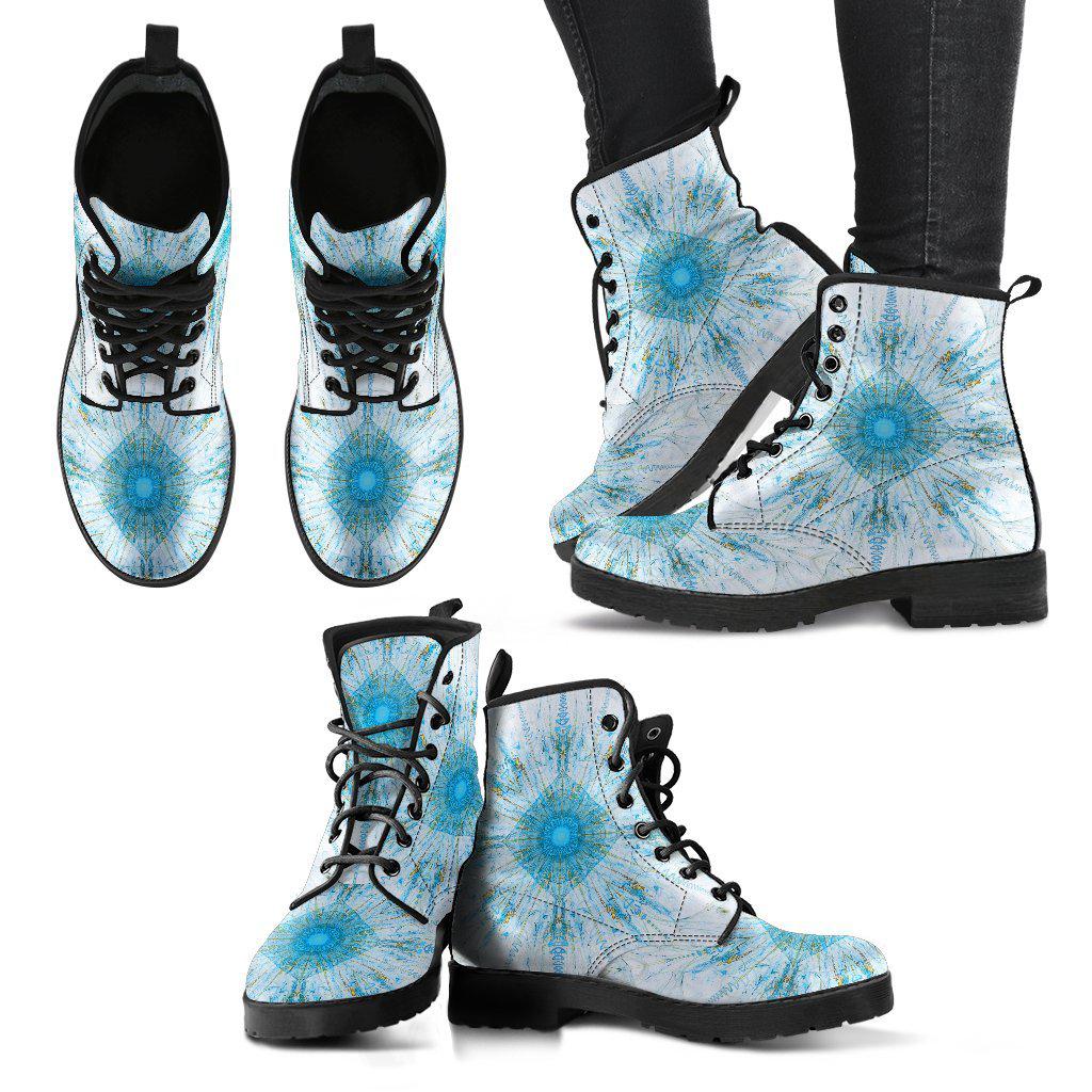 Fractal Mandala Women's Leather Boots