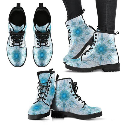 Fractal Mandala Women's Leather Boots