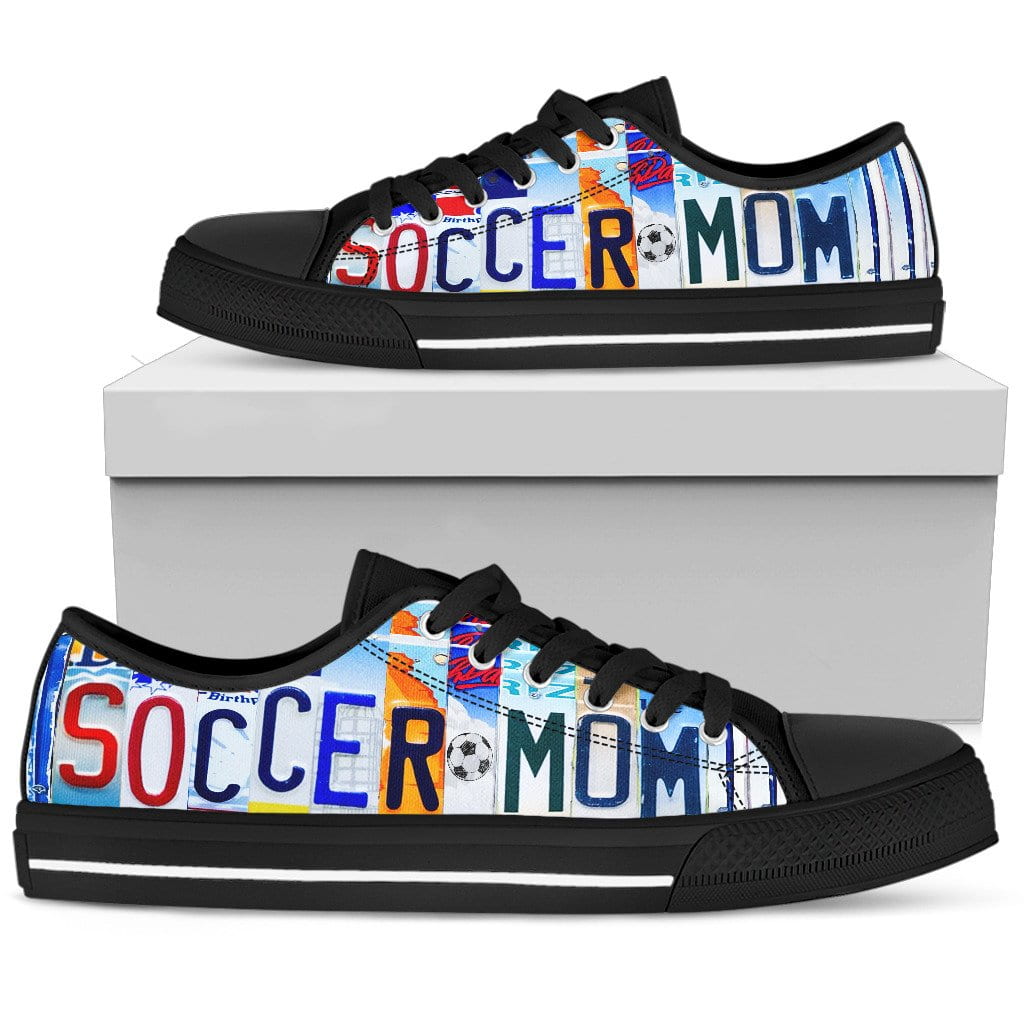 Soccer Mom Low Top Womens Tennis Shoes Black