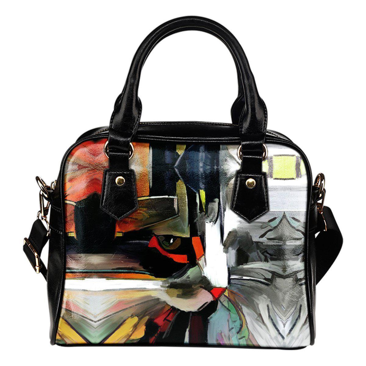 Art Cat Shoulder Handbag