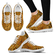Leopard Print White Border Women's Sneakers