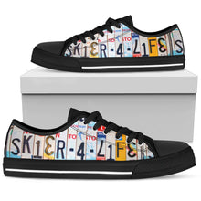Skier For Life Low Top Womens Tennis Shoes Black