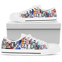 Home Sweet Camper Low Top Womens Tennis Shoes