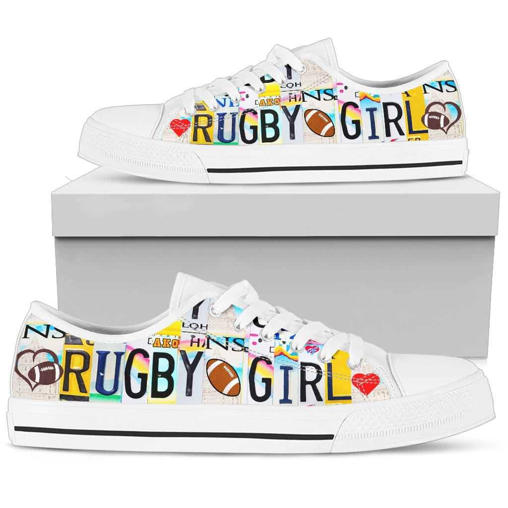Rugby Girl Low Top Womens Tennis Shoes White